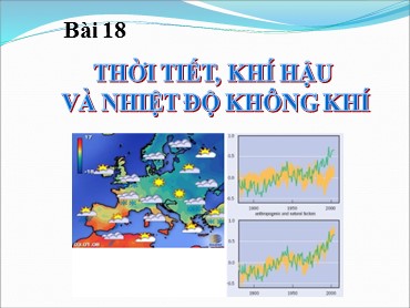 Bài giảng Địa lí 6 - Bài 18: Thời tiết, khí hậu và nhiệt độ không khí