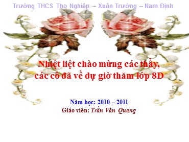 Bài giảng Địa lí Lớp 8 - Tiết 13, Bài 11: Dân cư và đặc điểm kinh tế khu vực Nam Á - Trần Văn Quang