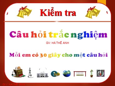 Câu hỏi trắc nghiệm Bài 6+7 môn Địa lí Lớp 12 - Hà Thế Anh