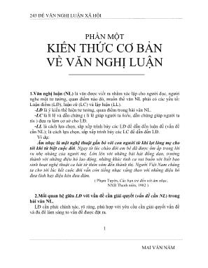 243 Đề văn nghị luận xã hội