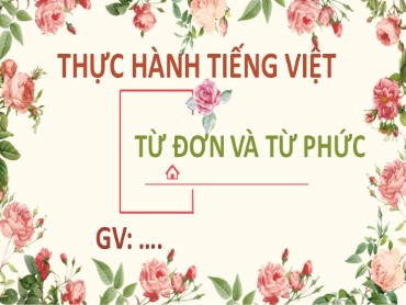 Bài giảng Ngữ văn 6 (Cánh diều) - Bài 1: Truyện - Thực hành tiếng Việt: Từ đơn và từ phức