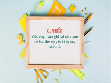 Bài giảng Ngữ văn 6 (Cánh diều) - Bài 7: Thơ - Viết: Viết đoạn văn ghi lại cảm xúc về bài thơ có yếu tố tự sự, miêu tả