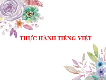 Bài giảng Ngữ văn 6 (Chân trời sáng tạo) - Bài 10: Mẹ thiên nhiên - Thực hành Tiếng Việt