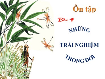 Bài giảng Ngữ văn 6 (Chân trời sáng tạo) - Bài 4: Những trải nghiệm trong đời - Ôn tập