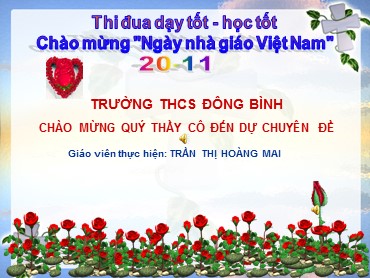 Bài giảng Ngữ văn 7 - Bài: Điệp ngữ - Trần Thị Hoàng Mai