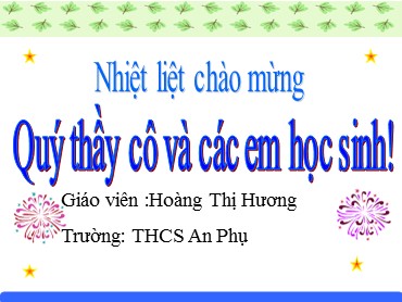 Bài giảng Ngữ văn 7 - Tiếng Việt: Liệt kê - Hoàng Thị Hương