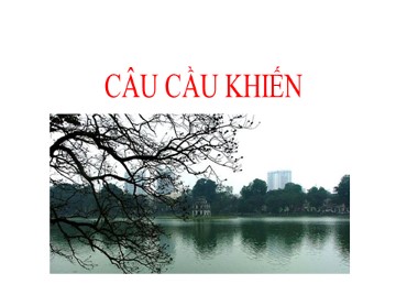 Bài giảng Ngữ văn 8 - Bài: Câu cầu khiến