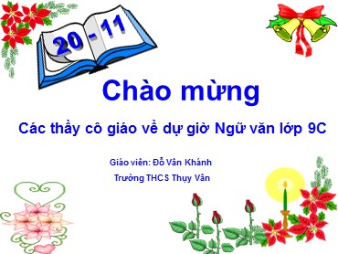 Bài giảng Ngữ văn 9 - Tiết 59: Tổng kết từ vựng - Đỗ Vân Khánh