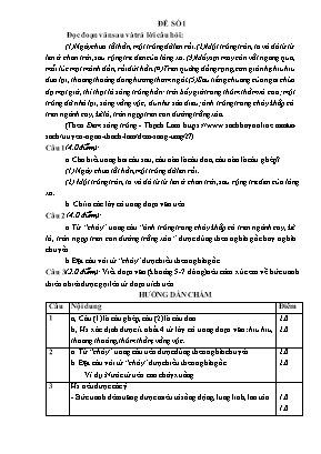 Đề kiểm tra 15 phút Ngữ văn 6 (Có đáp án)