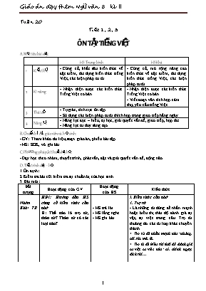 Giáo án Bài tập Ngữ văn 8 - Học kì 2