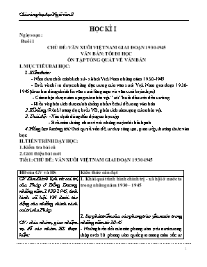 Giáo án dạy thêm Ngữ văn 8