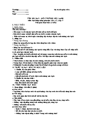 Giáo án Địa lí 7 (Công văn 5512) - Bài 21: Môi trường đới lạnh