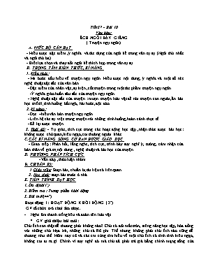 Giáo án Ngữ văn 6 - Tiết 37, Bài 10: Văn bản: Ếch ngồi đáy giếng (Truyện ngụ ngôn)