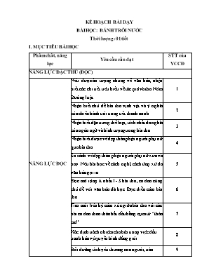 Giáo án Ngữ văn 7 - Bài học: Bánh trôi nước