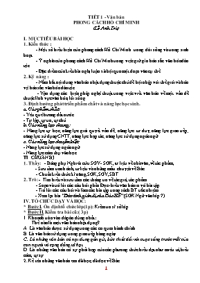 Giáo án Ngữ văn 9 (Bản 3 cột)