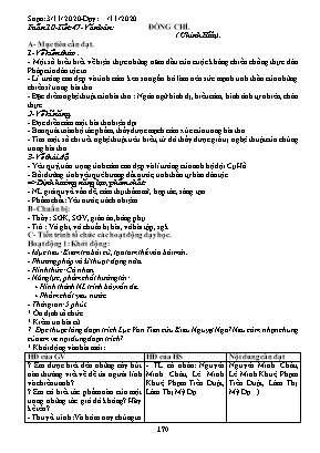 Giáo án Ngữ văn 9 (Công văn 417) - Tuần 10 - Năm 2020-2021