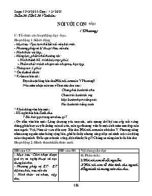 Giáo án Ngữ văn 9 (Công văn 417) - Tuần 26 - Năm 2020-2021