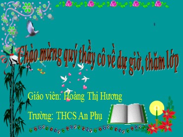 Giáo án Ngữ văn 9 - Tiết 142: Luyện nói: Nghị luận về một đoạn thơ, bài thơ - Hoàng Thị Hương