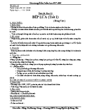 Giáo án Ngữ văn 9 - Tiết 56, Bài 11: Bếp lửa (Bằng Việt)