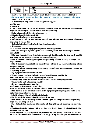 Giáo án Ngữ văn Lớp 7 - Học kì 1