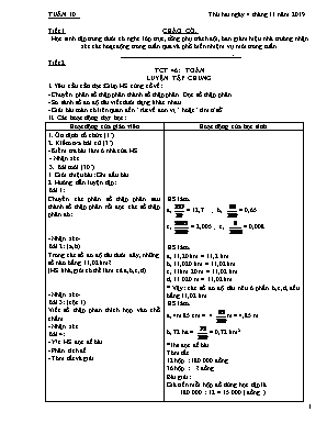 Giáo án các môn Lớp 5 - Tuần 10