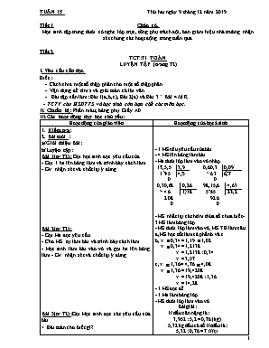 Giáo án các môn Lớp 5 - Tuần 15