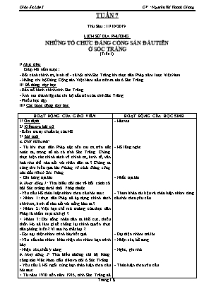 Giáo án Lịch sử địa phương Lớp 5 - Chương trình cả năm - Nguyễn Thị Thanh Giang