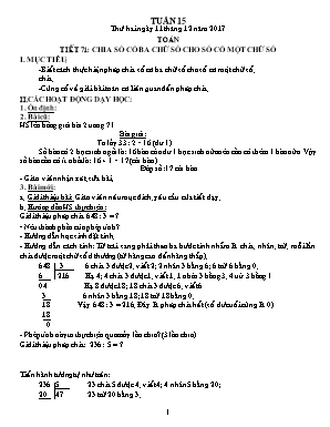 Giáo án Lớp 3 - Tuần 15-21