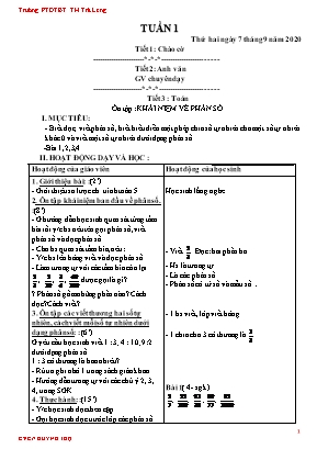 Giáo án Lớp 5 - Tuần 1 - Huỳnh Thọ