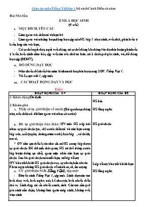 Giáo án Tiếng Việt Khối 1 Sách Cánh Diều - Chương trình cả năm