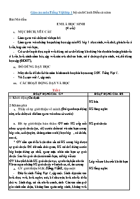 Giáo án Tiếng Việt Lớp 1 bộ Sách Cánh Diều cả năm