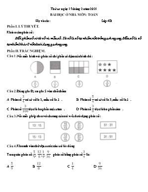 Bài học ở nhà môn Toán Lớp 4