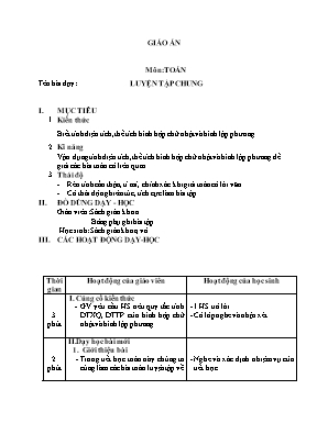 Bài tập môn Toán Lớp 5 - Luyện tập chung