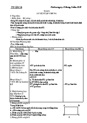 Giáo án các môn Khối 4 - Tuần 28