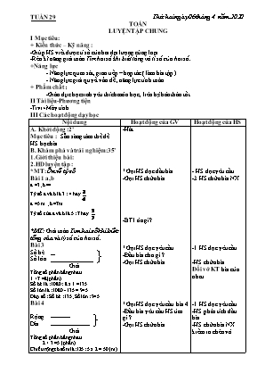 Giáo án các môn Khối 4 - Tuần 29