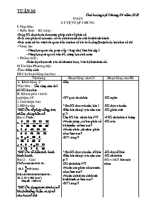 Giáo án các môn Khối 4 - Tuần 30