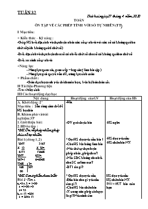 Giáo án các môn Khối 4 - Tuần 32