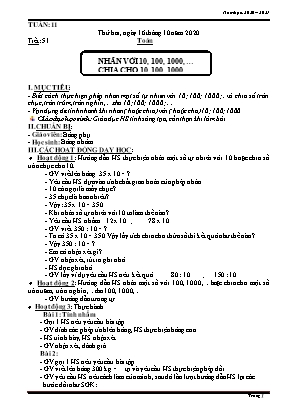 Giáo án điện tử Khối 4 - Tuần 11 - Bản đẹp