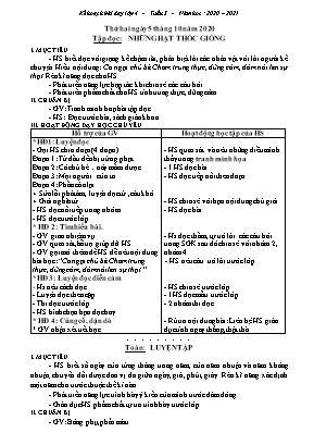 Giáo án điện tử Khối 4 - Tuần 5 - Bản 2 cột chuẩn kiến thức