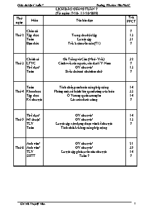 Giáo án điện tử Khối 4 - Tuần 7 - Võ Thị Mỹ Vân