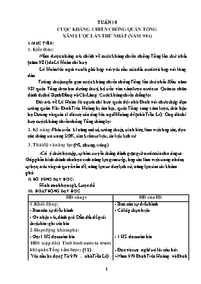 Giáo án điện tử Lịch sử Lớp 4 - Tuần 10