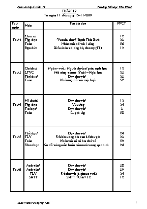 Giáo án điện tử Lớp 4 - Tuần 12 - Võ Thị Mỹ Vân