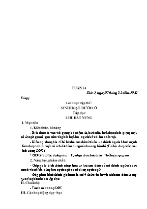 Giáo án điện tử Lớp 4 - Tuần 14 - Bản 2 cột chuẩn kiến thức