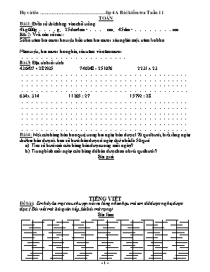 Giáo án điện tử Lớp 4 - Tuần 17