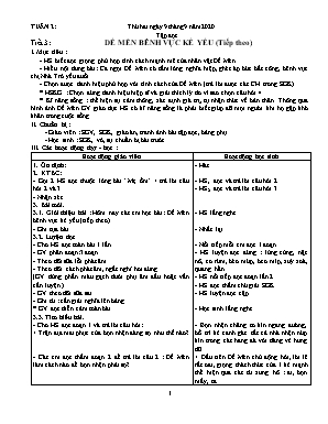 Giáo án điện tử Lớp 4 - Tuần 2 - Bản 2 cột chuẩn kiến thức