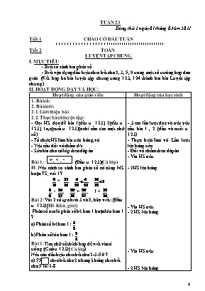 Giáo án điện tử Lớp 4 - Tuần 23 - Bản 2 cột chuẩn kiến thức