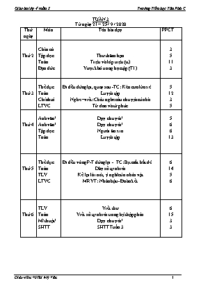 Giáo án điện tử Lớp 4 - Tuần 3 - Bản 3 cột