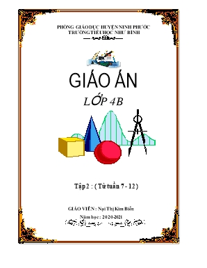 Giáo án điện tử Lớp 4 - Tuần 7-12 - Bản 2 cột