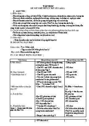 Giáo án Khối 4 - Tuần 1 - Bản 3 cột chuẩn kiến thức