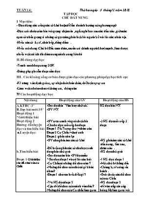 Giáo án Khối 4 - Tuần 14 - Bản đầy đủ